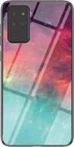 Voor Samsung Galaxy Note20 Sterrenhemel Geschilderd Gehard Glas TPU Schokbestendig Beschermhoes (Kleur Sterrenhemel)