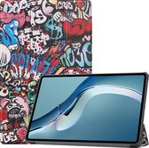 Huawei MatePad Pro 12.6 (2021) Hoes - Tri-Fold Book Case - Graffiti
