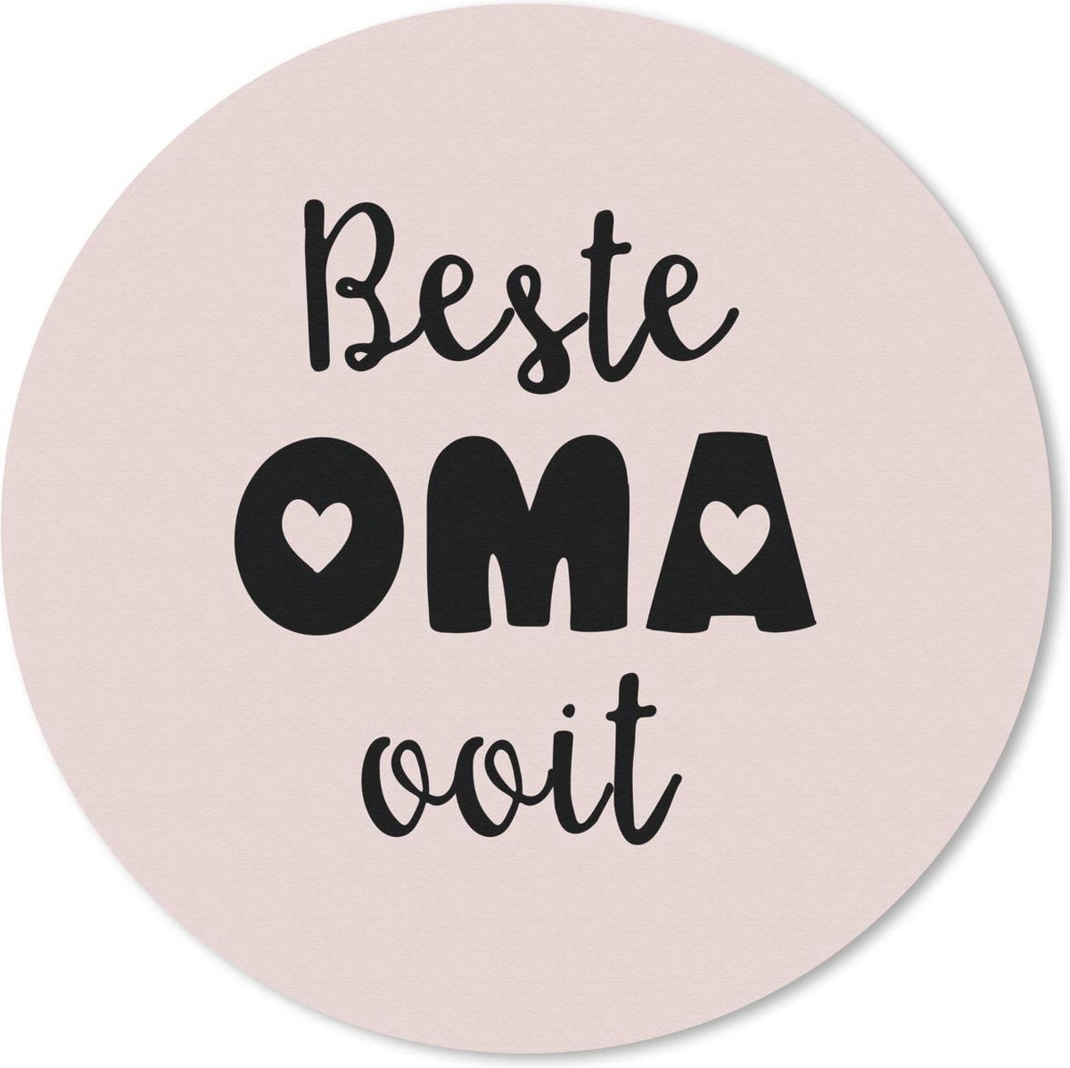 Muismat rond 30x30 cm - Mousepad Quotes - Oma - Beste oma ooit - Spreuken - Ronde muismatten