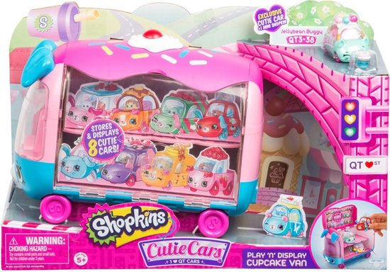 Cutie Cars Play Display Cupcake Van - Show Bus - Shopkins |