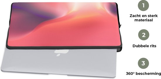 Etui pour ordinateur portable 13 pouces 34x24 cm - Glow - Etui pour Macbook & Laptop Abstrait avec une lueur rouge - Etui pour ordinateur portable avec photo