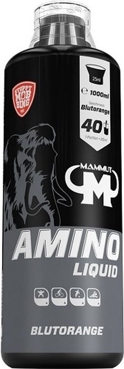 Goedkoopste Mammut Amino Liquid 1000ml Blutorange - bloedsinaasappelsmaak