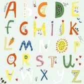 Servetten, alfabet, afm 33x33 cm, 20 stuk/ 1 doos