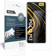 dipos I 2x Pantserfolie mat compatibel met Poco M3 Beschermfolie 9H screen-protector (expres kleiner dan het glas omdat het gebogen is)