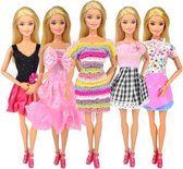 Dolldreams | 5x Kleertjes voor modepoppen - jurkjes passen op barbie
