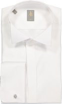Jacques Britt overhemd - Venezia slim fit smokinghemd - wit - Strijkvriendelijk - Boordmaat: 44