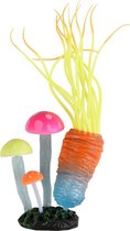 Flamingo Aquarium Decoratie Fluo Anemoon+Paddenstoelen 7X3,5X15Cm