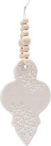 Riviera Maison Joy Of Christmas Hanging Ornament  - White - 0.5 x 8.0