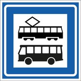 Bus en tramhalte sticker, L3 150 x 150 mm