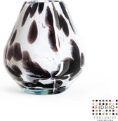 Design vaas Venice - Fidrio DALMATIAN - glas, mondgeblazen bloemenvaas - diameter 15 cm hoogte 20 cm