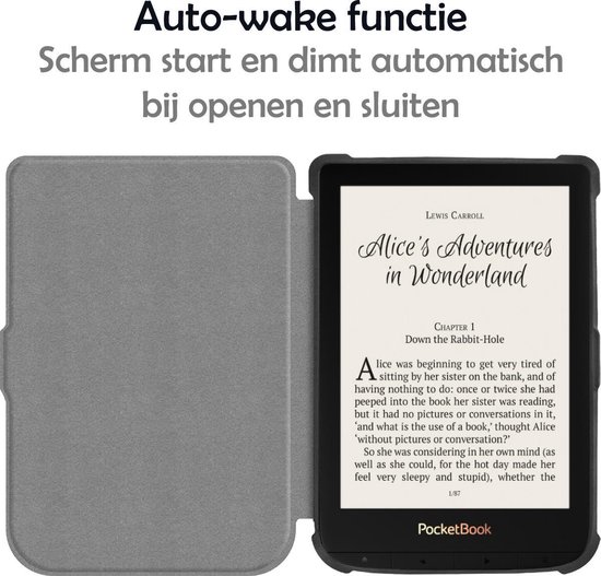Hoesje Geschikt voor Pocketbook Touch HD 3 Hoes Bescherm Hoesje Case Sleep Cover - Hoes Geschikt voor Pocketbook Touch HD 3 Hoesje - Bruin van Hoesje  — afbeelding 3