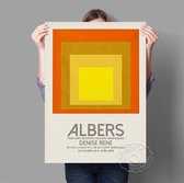Josef Albers Print Poster Wall Art Kunst Canvas Printing Op Papier Met Waterproof Inkt 55x80cm Multi-color