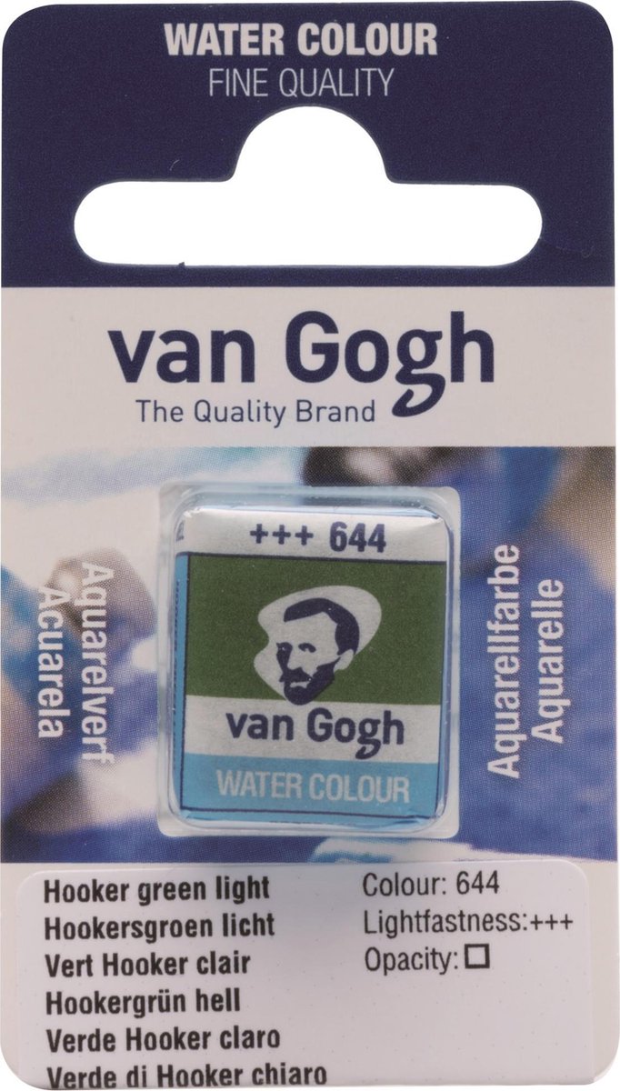 Van Gogh water colour napje Hooker Green Light (644)