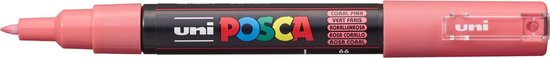 Krijtstift – Fineliner – Universele Marker – 66 Koraal Roze – Uni Posca Marker – PC-1M – 0,7mm – 1 stuk