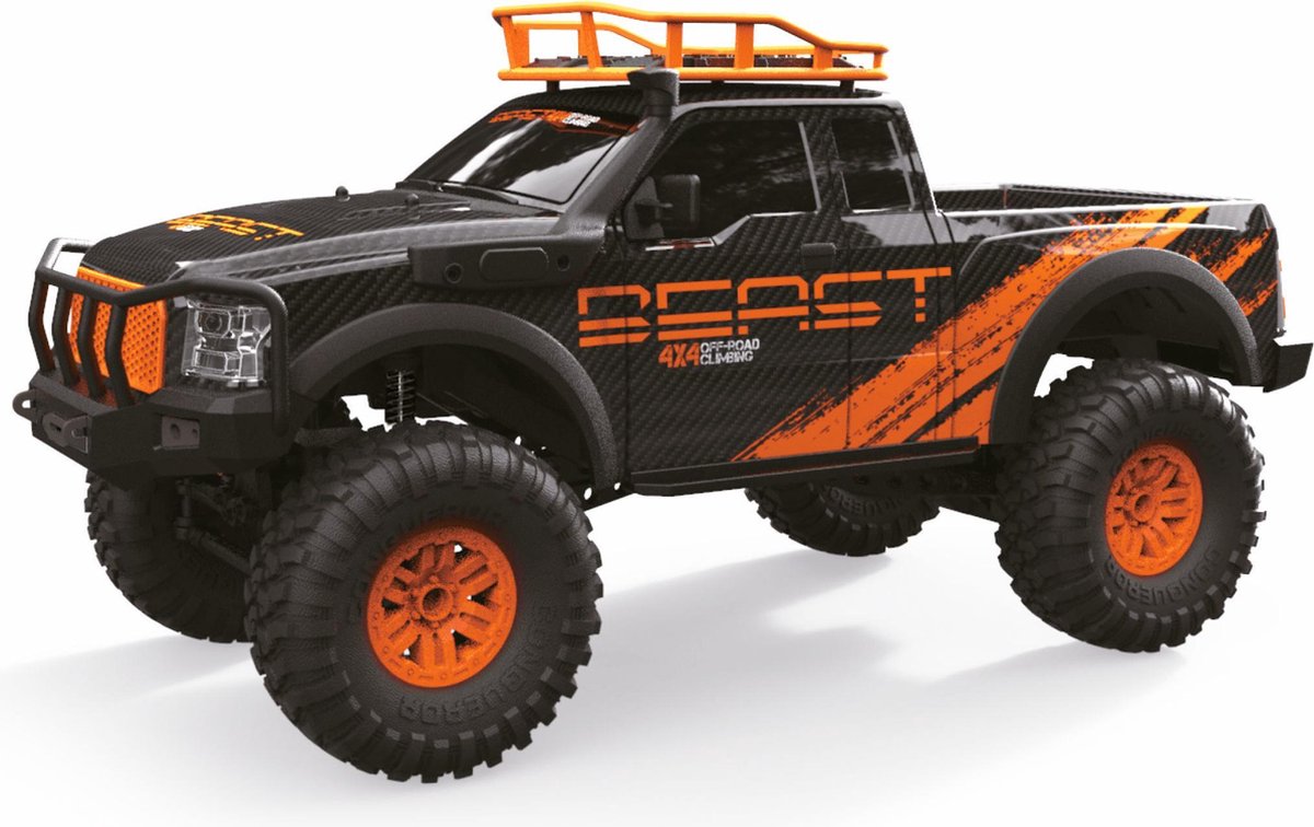 Reely NEW1 Brushed 1:10 RC Model Car, Electric Monster Truck, 4WD (4WD)  100% RTR 2.4 GHz Including Battery, Charger and : : Toys