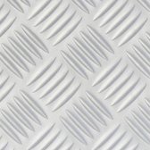 Decoratie plakfolie traanplaat glimmend zilver 45 cm x 1,5 meter zelfklevend - Decoratiefolie - Meubelfolie