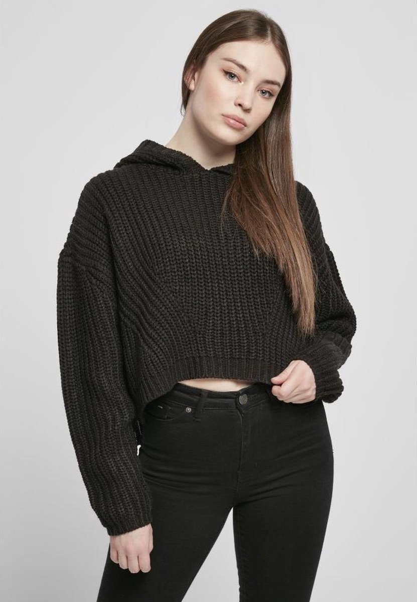 Urban Classics Oversized Crop Hoodie 4XL Zwart