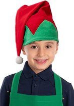 Carnival Toys Hoed Elf Junior Fleece Groen/rood One-size