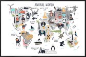 JUNIQE - Poster in kunststof lijst Animal Kingdom -20x30 /Kleurrijk