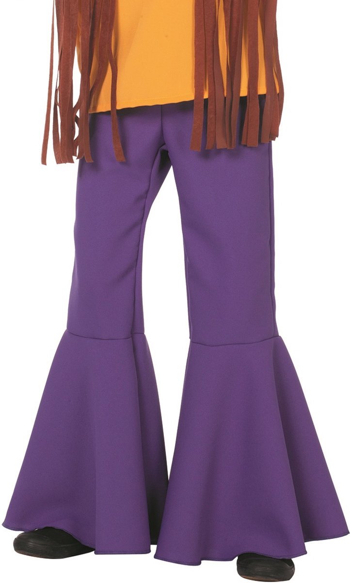 Hippiebroek bi-stretch kind paars - Maat 116