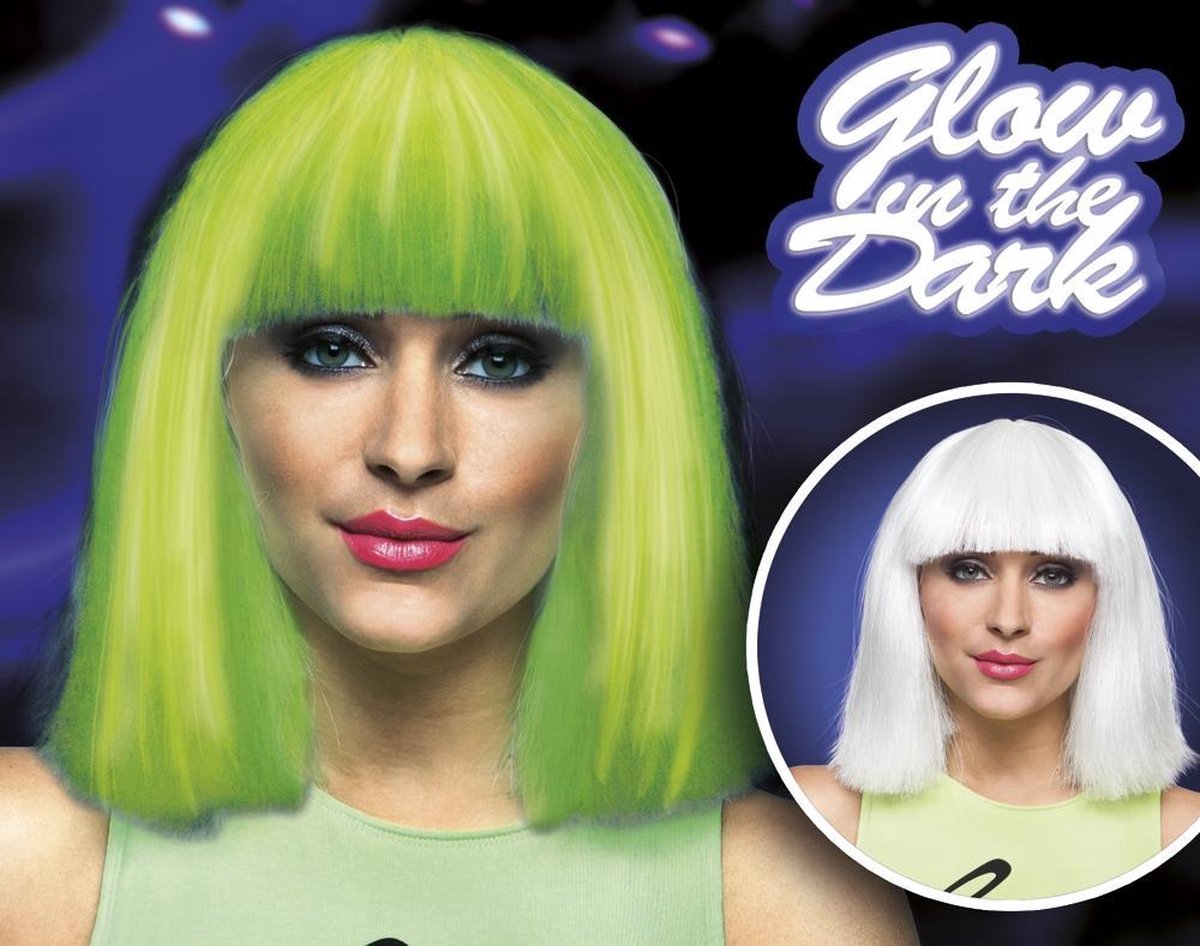 Pruik Chloë - Glow-in-the-dark