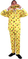 PartyXplosion - Eten & Drinken Kostuum - Fast Food Hamburger Milkshake Patat Friet - Man - Geel - Maat 62 - Carnavalskleding - Verkleedkleding