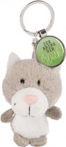 sleutelhanger Ich bring dir Gl√ºck 7 cm pluche beige/groen