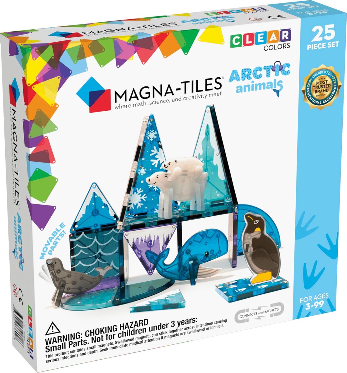 Magna Tiles - Arctic Animals Noordpool Dieren - Magnetisch Constructiespeelgoed 25 stuks