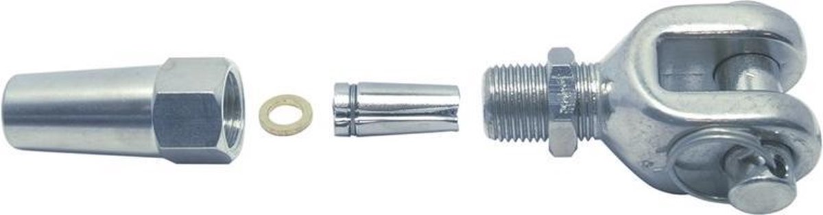 Draadterminal snelverbinder met gaffel, M10/5mm