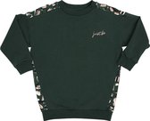just be kids - trui jurk print paint - groen - meisjes - maat 86-92