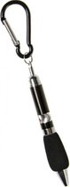 balpen met karabijnhaak 16 cm aluminium zwart