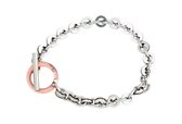 Di Lusso - Armband Vienna - Stainless Steel - Zilver - Rosé - Dames - 18 cm