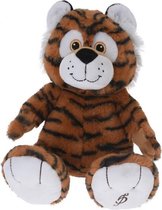 knuffel Wildlife pluche tijger 30 cm bruin