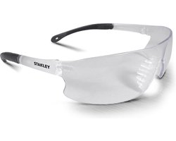 Stanley SY120 veiligheidsbril - transparant - 1 stuk - lichtgewicht met rubberen pootjes en krasbestendige lens