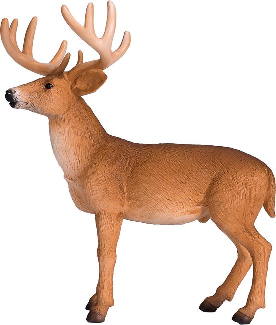 Figura MOJO Cervo Dalla Coda Bianca In Miniatura - Realistica E Dipinta A Mano - Collezione Woodland - Modello 387038