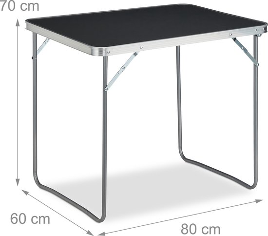 campingtafel inklapbaar - aluminium - klaptafel - 70 x 80 x 60 cm - lichtgewicht — afbeelding 3