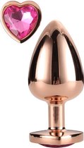 Dream Toys - Aluminium anaalplug met siersteen Large Gleaming Love - Goud