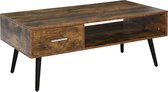 Medina Cocoa Bay Salontafel met Lade - Naturel, Zwart - Spaanplaat, Rubber, Hout - 43,3 cm x 21,65 cm x 17,71 cm