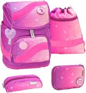 rugzakset Ombre meisjes 20 liter polyester roze 4-delig