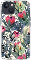 Casetastic Apple iPhone 13 Hoesje - Softcover Hoesje met Design - Painted Protea Print