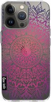 Casetastic Apple iPhone 13 Pro Hoesje - Softcover Hoesje met Design - Happy Mandala Print