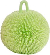 knijpbal fluffy junior 9 cm siliconen groen