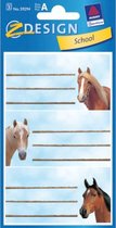 boeketiketten Z-design Paarden junior 76 x 120 mm papier