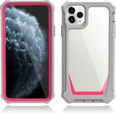 Stellar Space PC + TPU 360 graden all-inclusive schokbestendig hoesje voor iPhone 11 (grijs + rozerood)