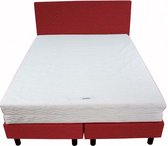 Bedworld Boxspring 140x210 - Medium - Lederlook - Rood (MD960)