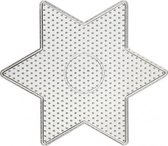 onderplaat strijkkralen transparant ster 15 cm