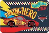 placemat Cars junior 43 x 29 cm grijs/rood