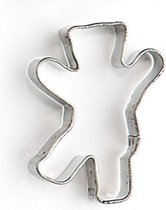 uitsteekvorm beertje 5 x 4 x 1 cm blank staal