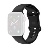 Siliconen vervangende horlogebanden, maat: kleine code voor Apple Watch Series 6 & SE & 5 & 4 40 mm / 3 & 2 & 1 38 mm (zwart)