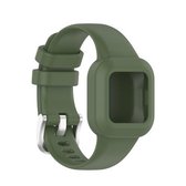 Voor Garmin Vivofit JR3 siliconen vervangende horlogeband in pure kleur (donkergroen)